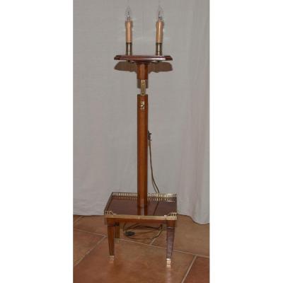 Rack Floor Lamp Mahogany 19th Time