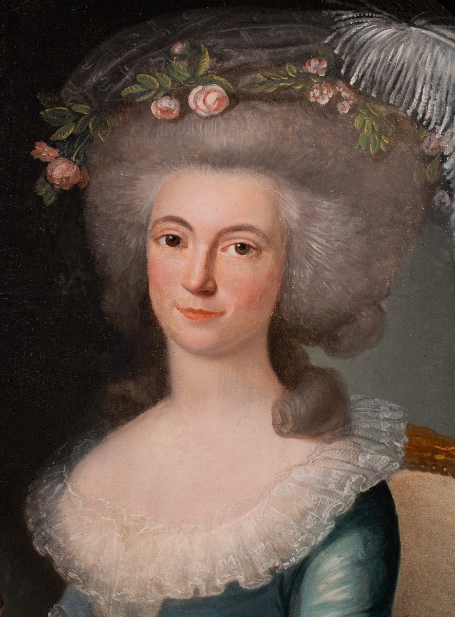 Portrait de Marie Thomas du Fossé de Bosmelet , époque Louis XVI-photo-2