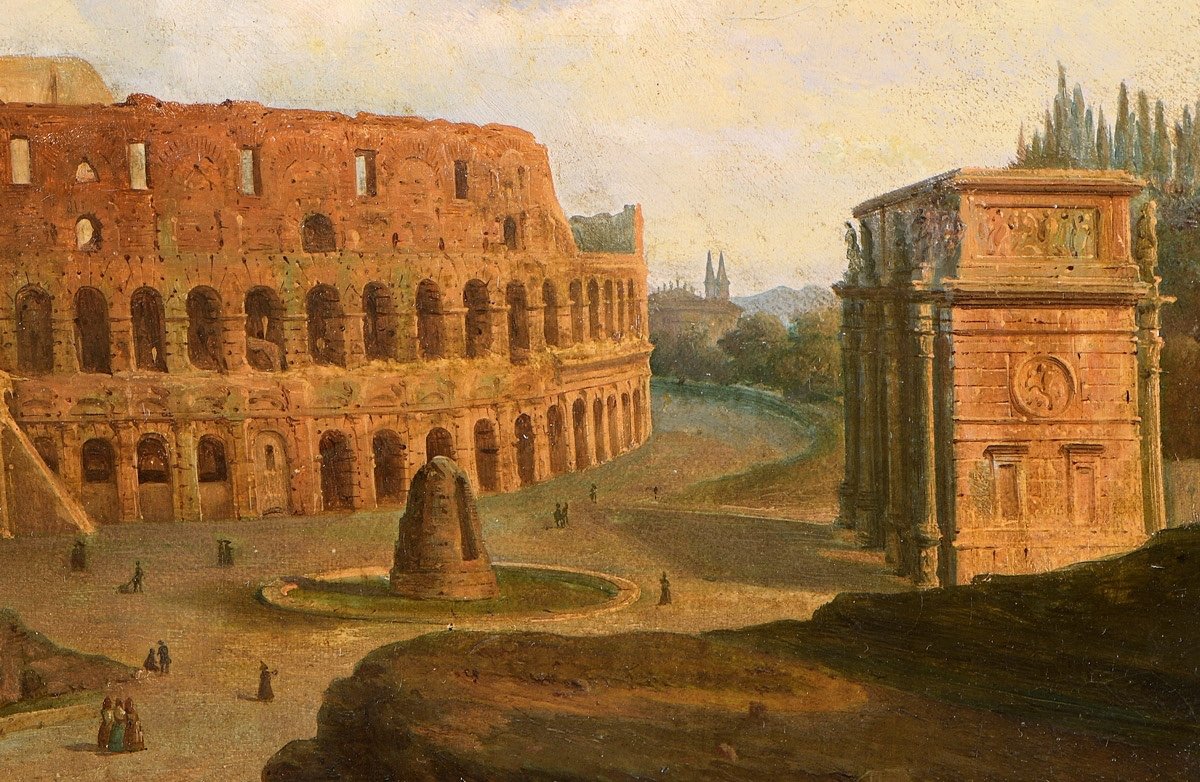 View Of The Colosseum, Italy Late 18th Century -photo-3