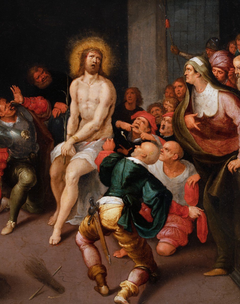 Christ With The Outrages, Workshop Of Frans Francken, Early 17th Century -photo-2