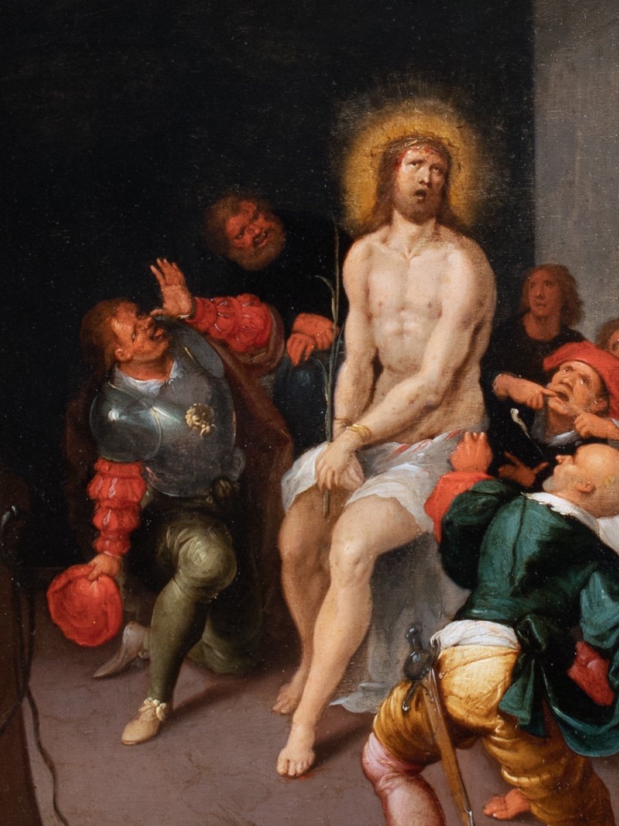 Christ With The Outrages, Workshop Of Frans Francken, Early 17th Century -photo-3