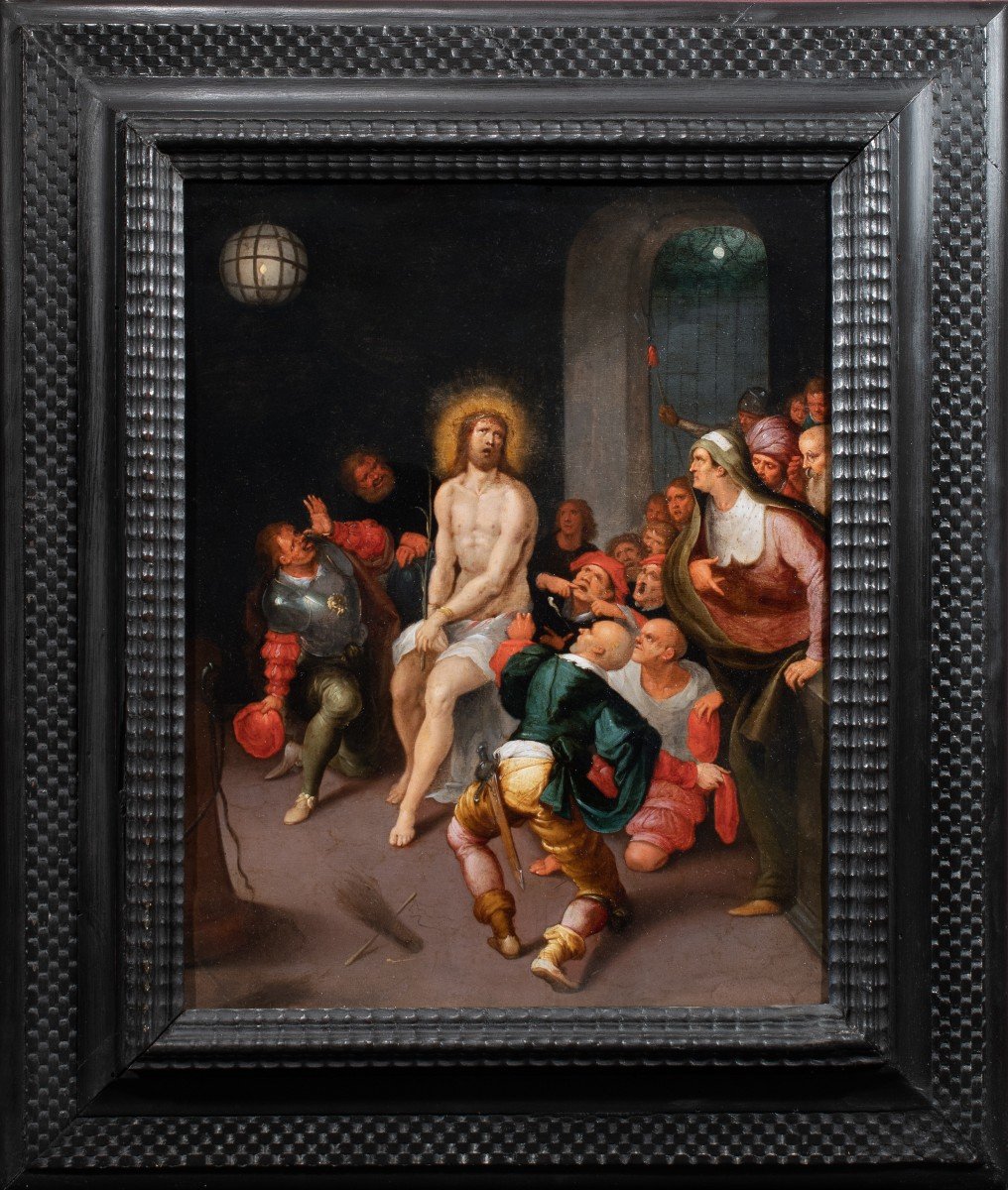 Christ With The Outrages, Workshop Of Frans Francken, Early 17th Century 