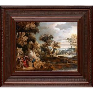 Le Christ et l'aveugle de Bethsaïde , attribué à Willem van den Bundle , début 17 è