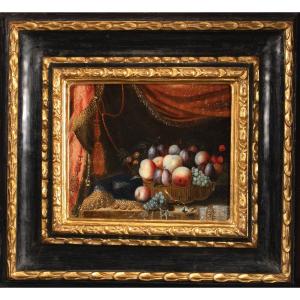 Still Life With Fruit And Drapes By Francesco Noletti, Early 17th Century