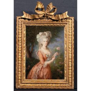 Portrait de Marie Antoinette , époque Restauration .