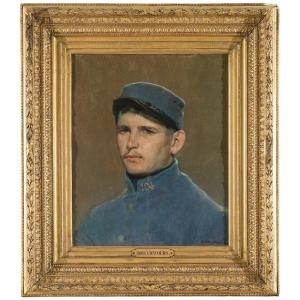 Portrait Of A Young Soldier By Daniel Chapin, Dated 1917.