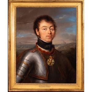 Portrait In Armor Of Arbaud De Jouches, France, Charles X Period