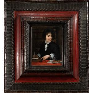 Portrait Of A Writer In His Study, Holland 17th Century 