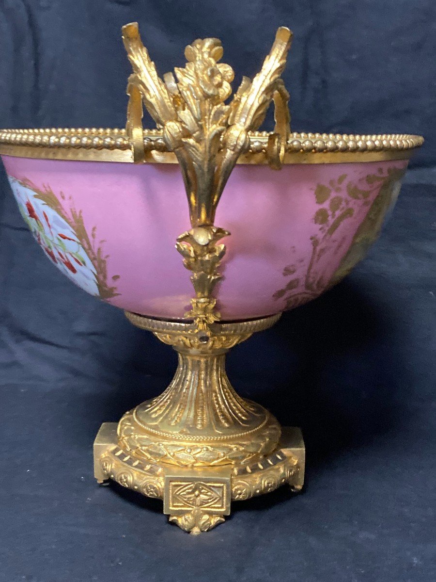 Coupe Sévres et bronze Doré  époque Napoléon III-photo-1