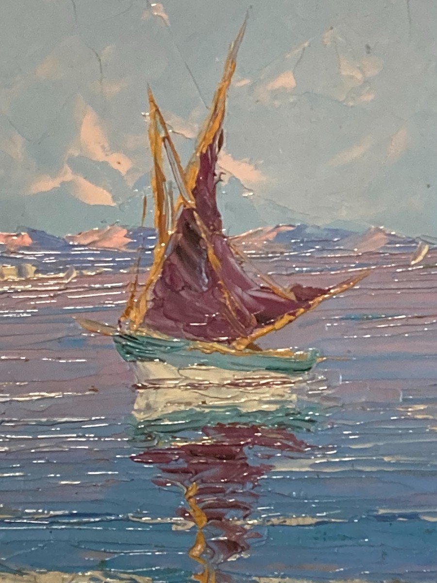 Henri Edouard Bargin - Boats In Cannes -photo-4