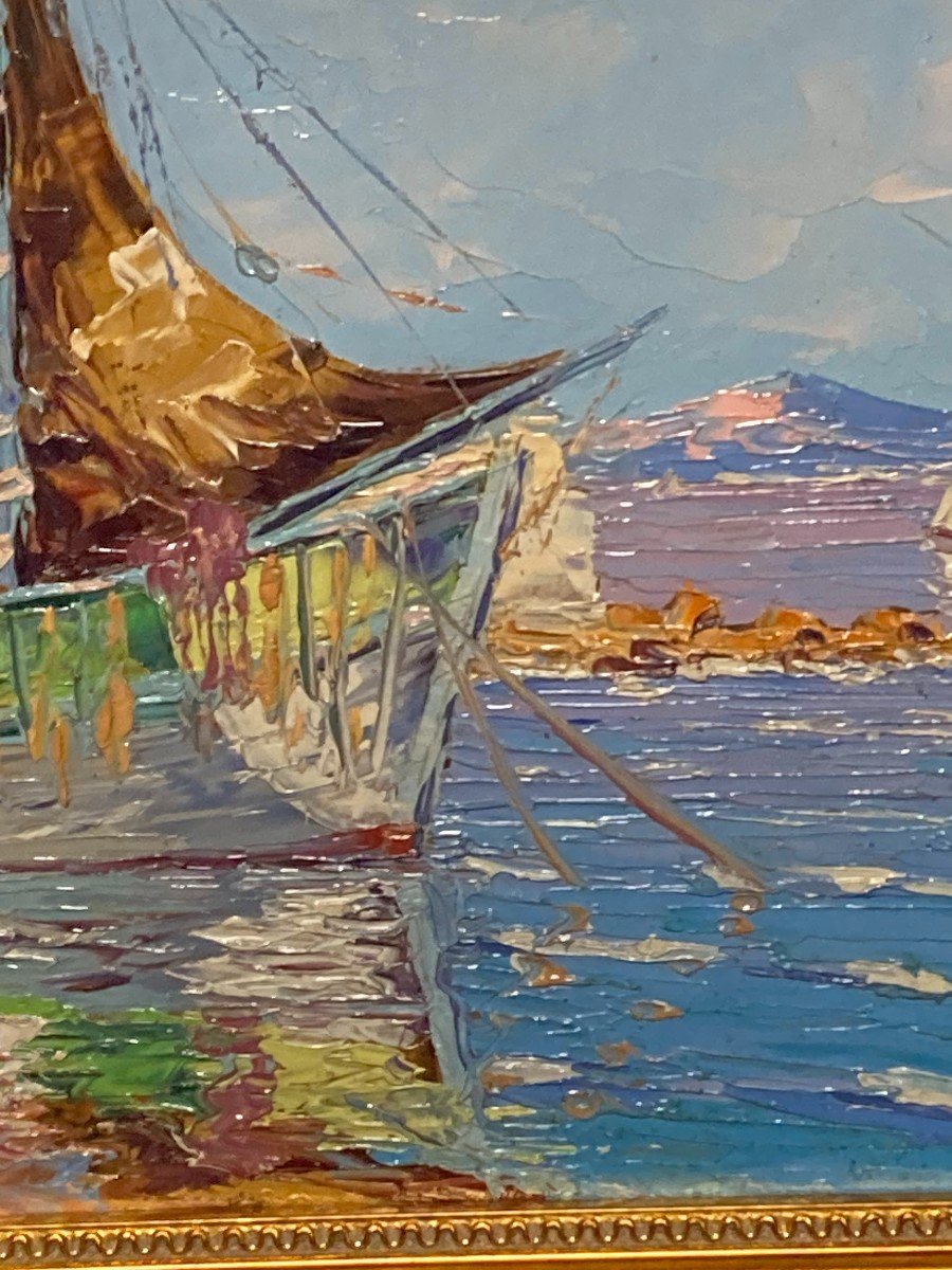 Henri Edouard Bargin - Boats In Cannes -photo-1