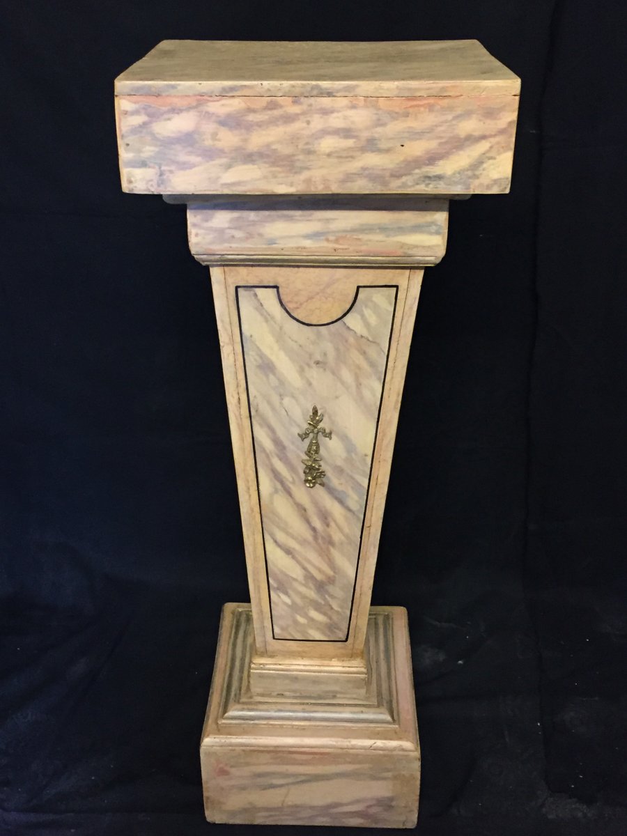 Column Wood Faux Marble XIXth