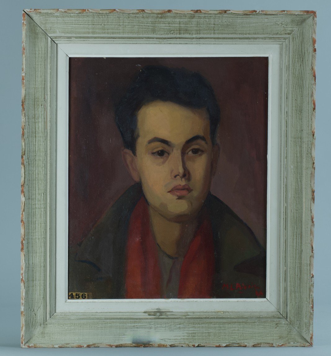 Beautiful Old Painting Portrait Of A Young Brown Man Signed Raymond Léon Rivoire 40-photo-8