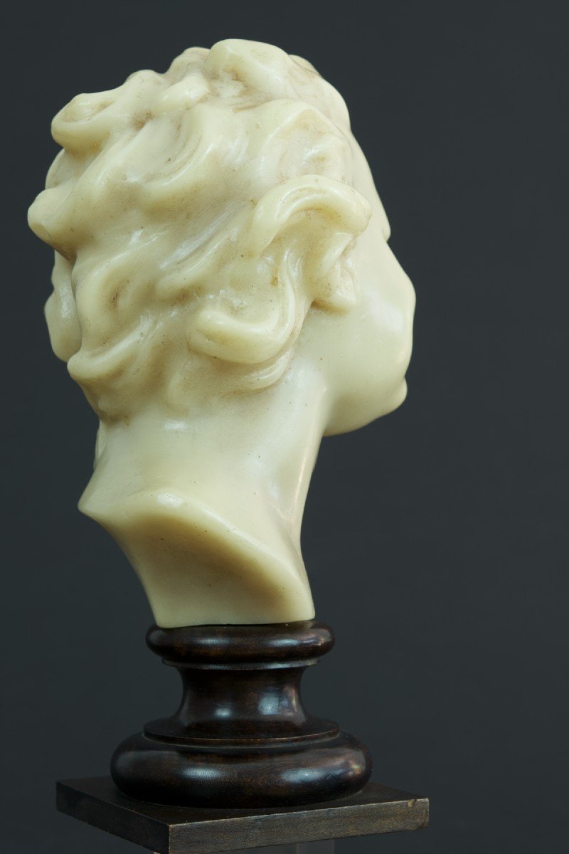 Old Bust Head Of A Laughing Child Jean Baptiste Carpeaux Wax 19th-photo-1
