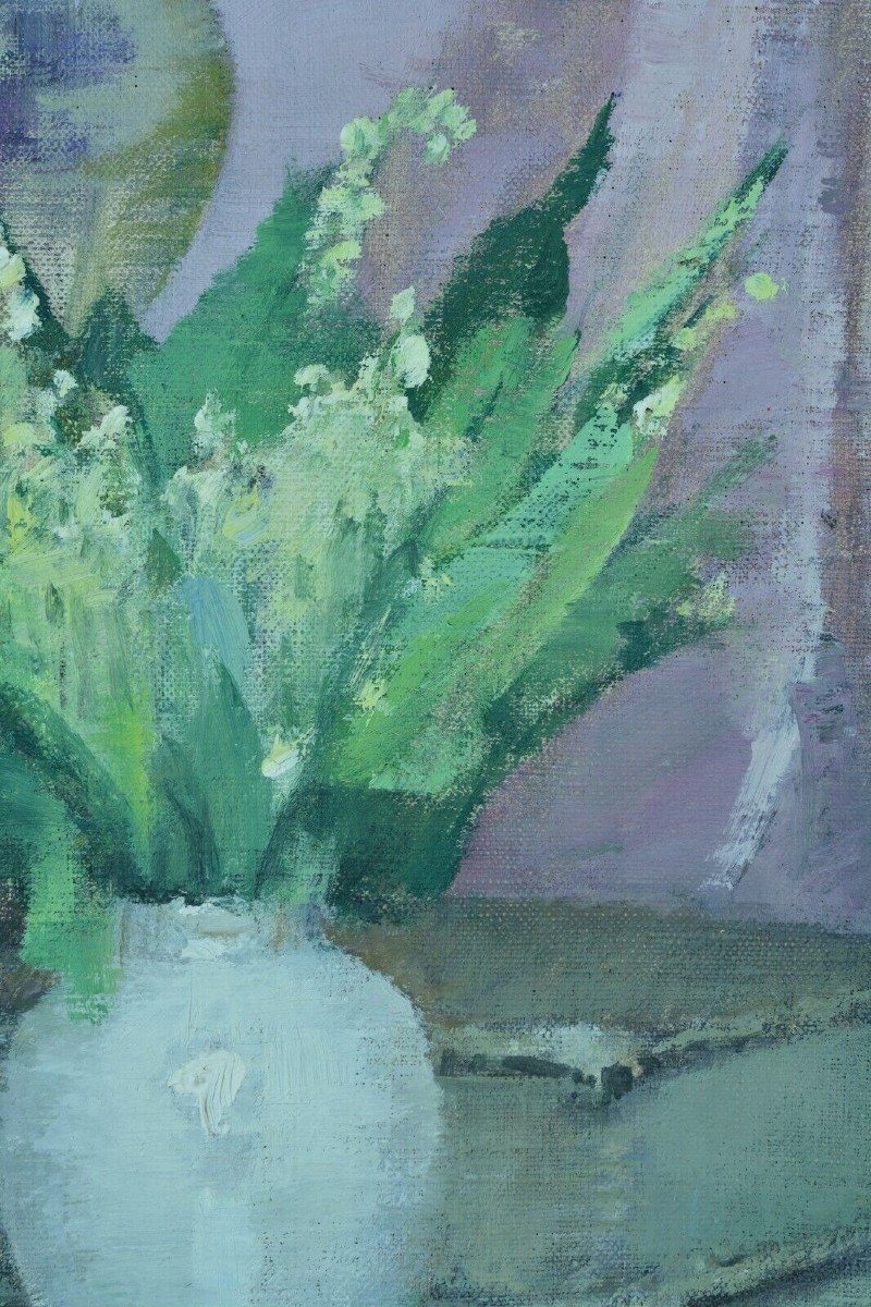 Louise Segala Old Impressionist Painting Bouquet Of Flowers Vase Lily Of The Valley Art Deco Book-photo-2