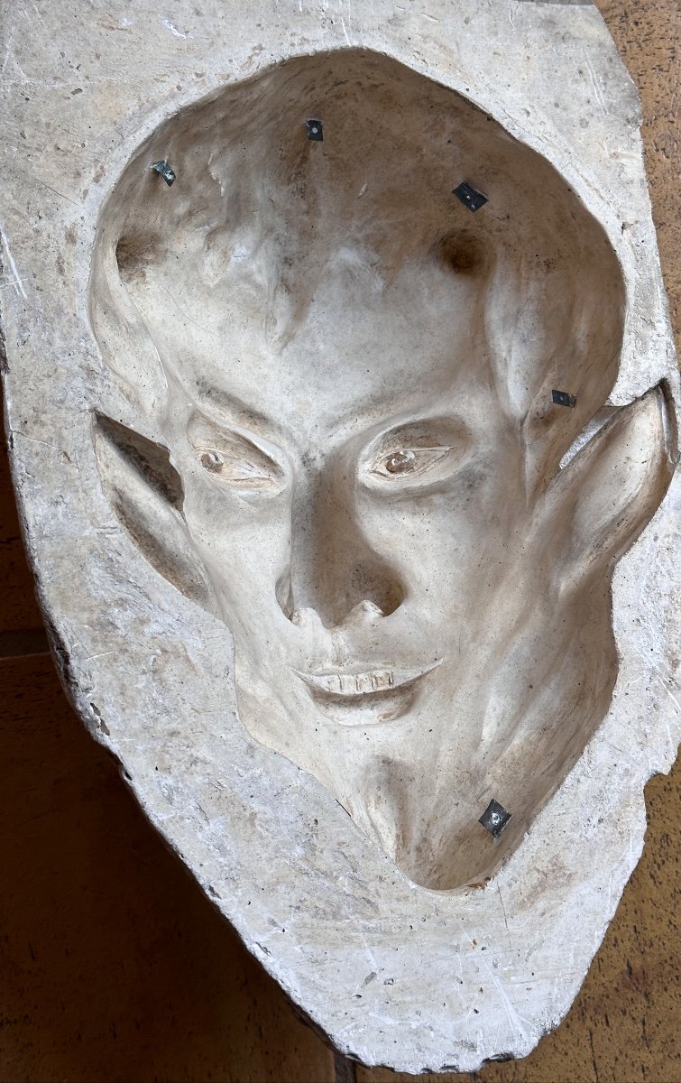 Old Wildlife Portrait Art Deco Plaster Casting Matrix Negative Mold Model Esp. Cocteau -photo-4