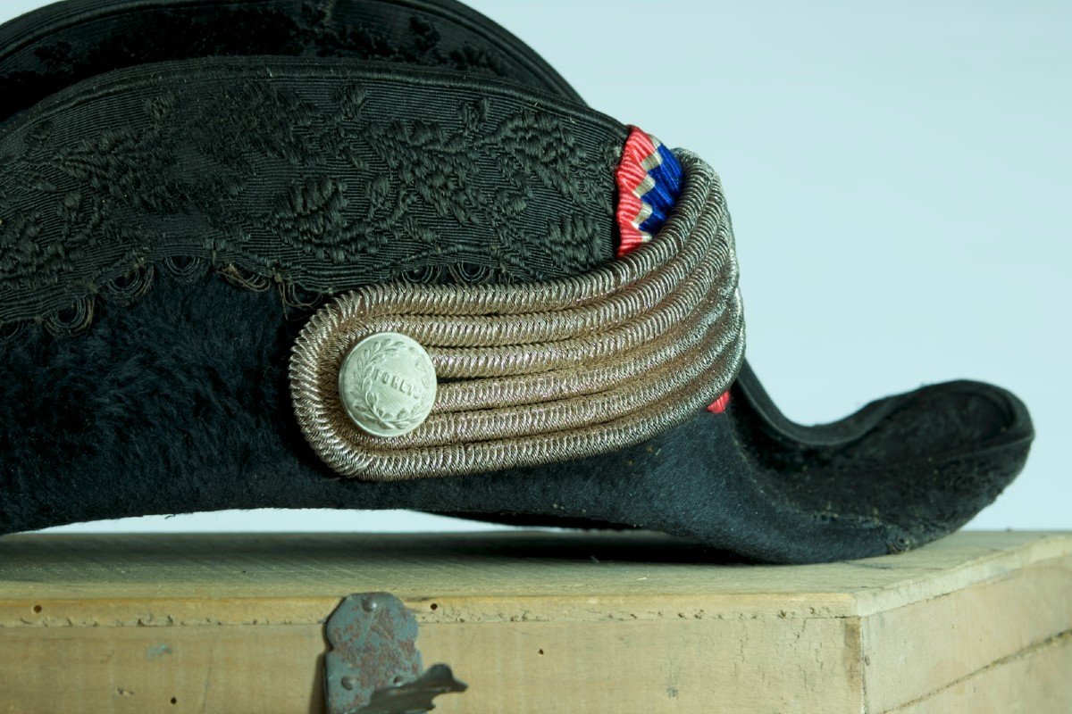 Anciens Bicorne Costume Chapeau Col S. Inspecteur Régiment Forêts Second Empire Militaria -photo-4