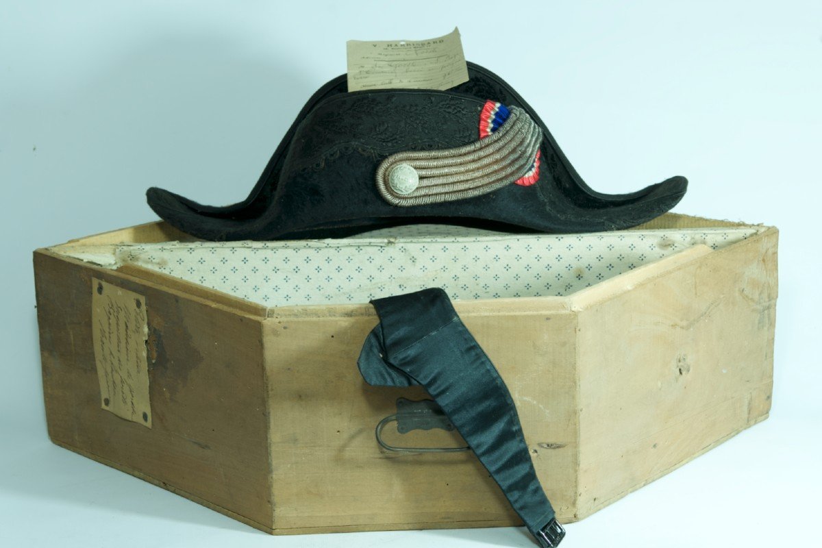 Anciens Bicorne Costume Chapeau Col S. Inspecteur Régiment Forêts Second Empire Militaria -photo-5