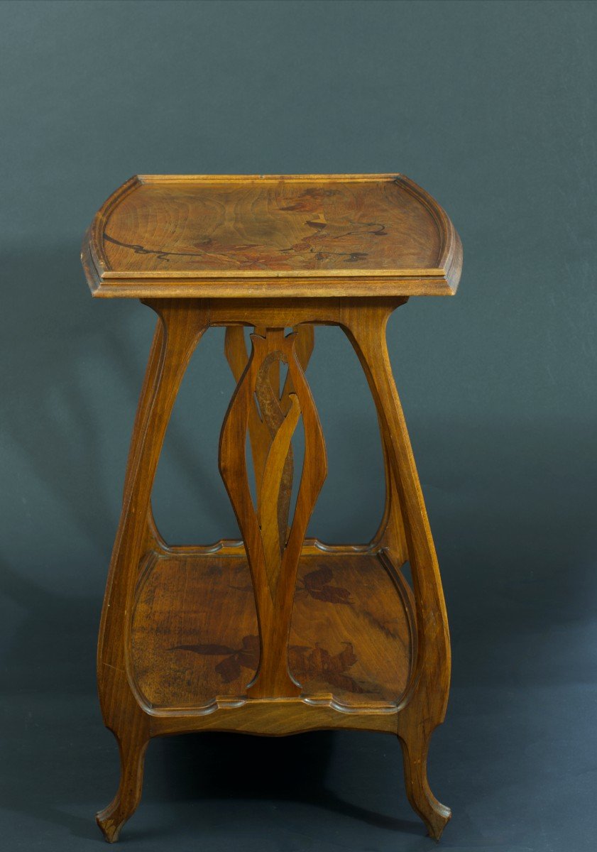 Antique Art Nouveau Nouille Side Table Sv Gallé Majorelle 1900 Nancy-photo-2