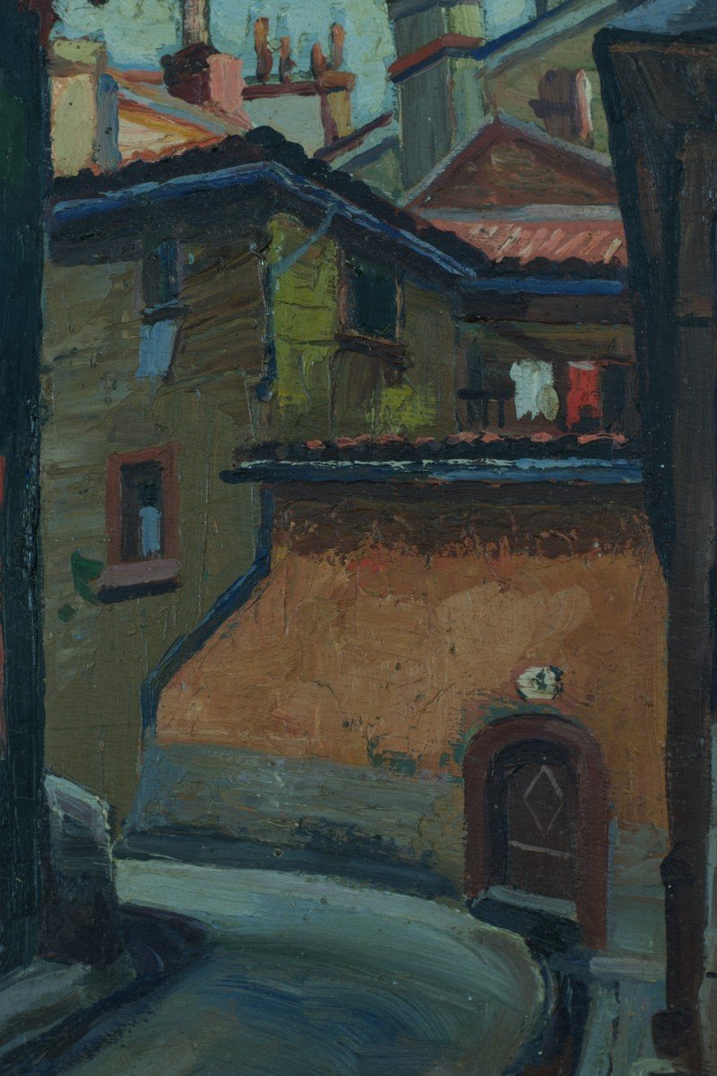 Nandor Vagh-weinmann Old Painting Old Street In Toulouse Expressionist 1930-photo-2