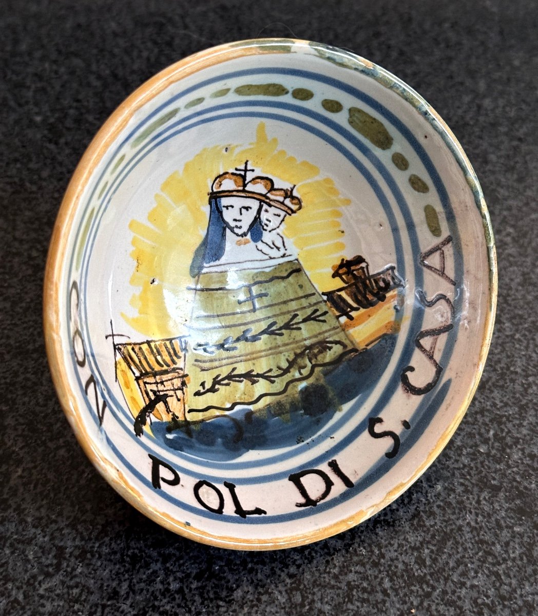 Old Relic Cup Bowl Our Lady Of Lorette House Of Mary Tableware Seal 18th -photo-2