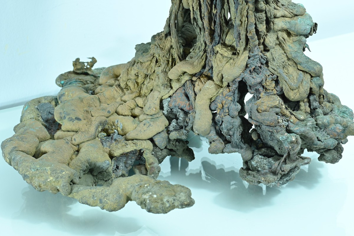 Sculpture Brutaliste En Bronze Scories De Fondeur Fonderie Abstraction 1950 Décorateur -photo-2