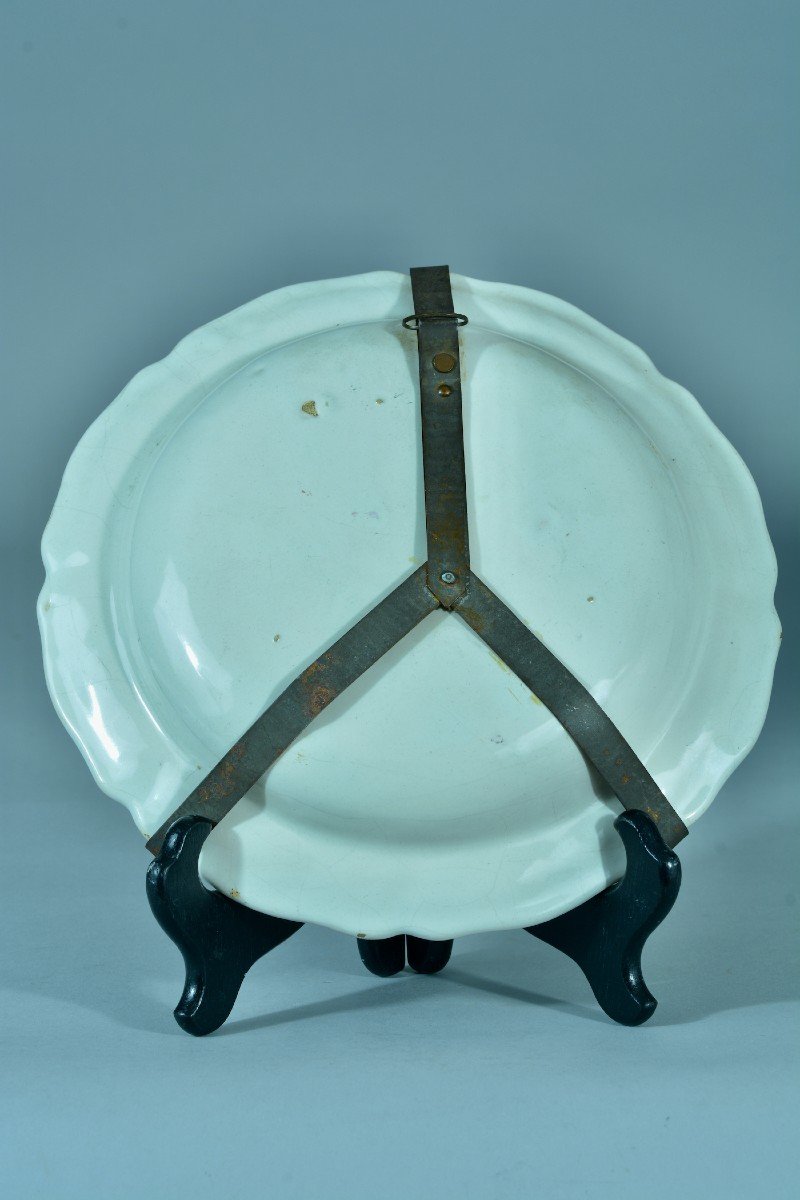 Rare Lot Of 4 Old Earthenware Plates Bassano Italy 18th-photo-3
