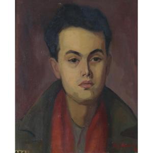 Beautiful Old Painting Portrait Of A Young Brown Man Signed Raymond Léon Rivoire 40