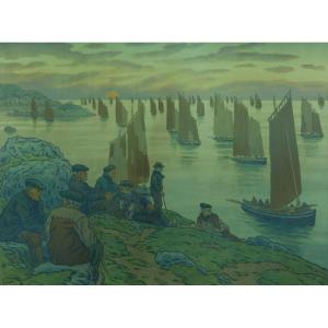 Henri Rivière Old Print Brittany The Old Art Nouveau At The Wind Of Noirot