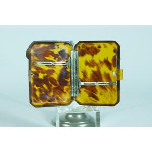 Old Cigarette Case 19th Century Tobacco Travel Collection Tortoiseshell Box