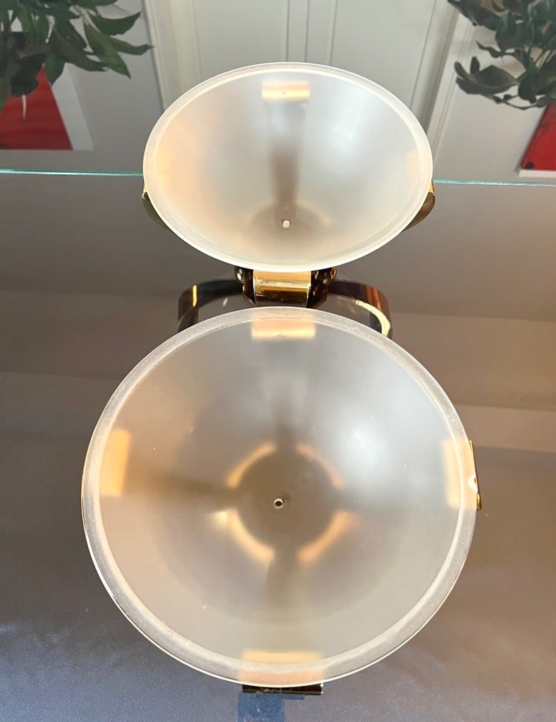 Pair Of Art Deco Bronze Lamps - Lighting For Columns-photo-6