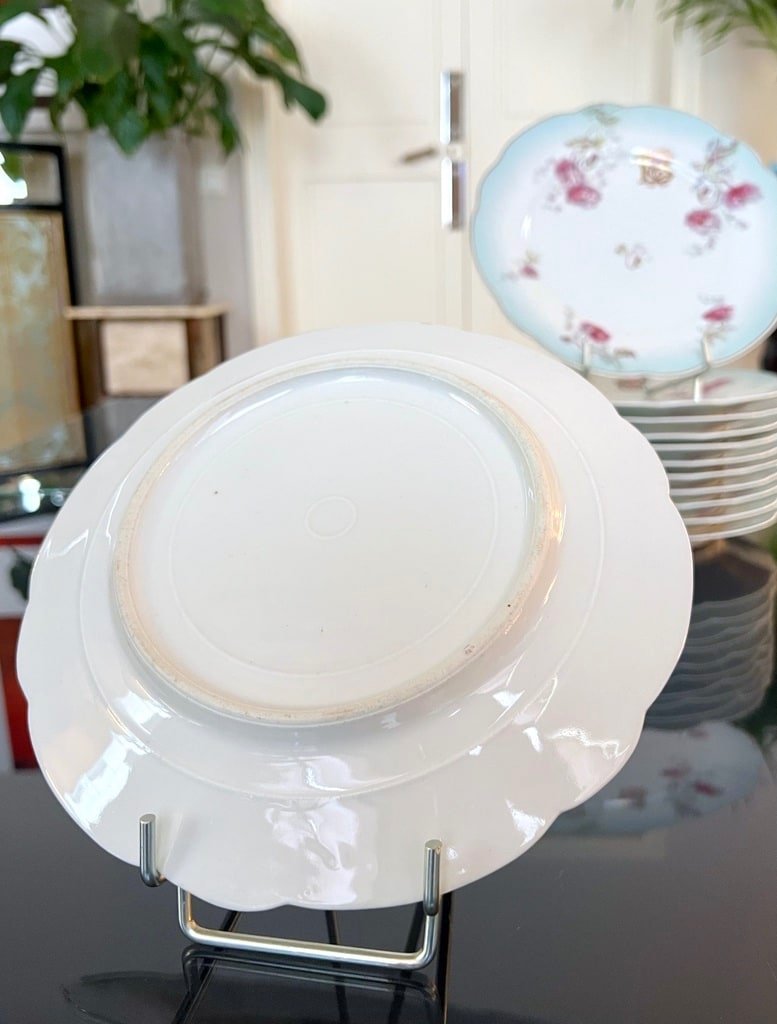 Porcelain Dessert Dessert Plates - Romantic Decor Initials Tb - Table Service-photo-4