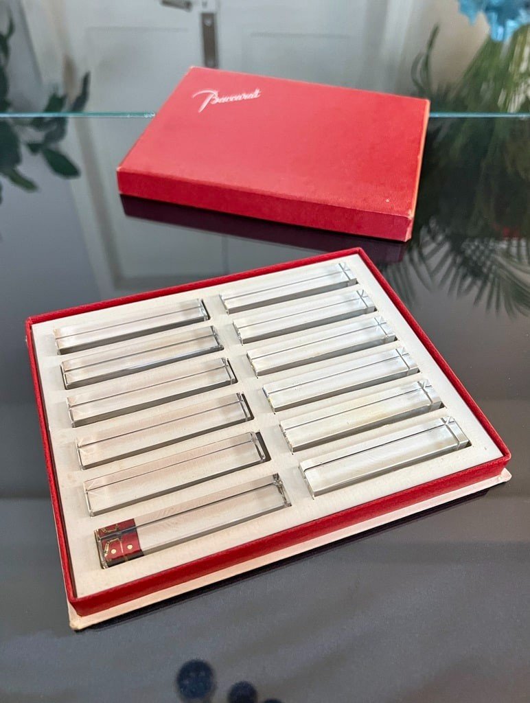 Coffret De 12 Porte-couteaux En Cristal Baccarat-photo-2