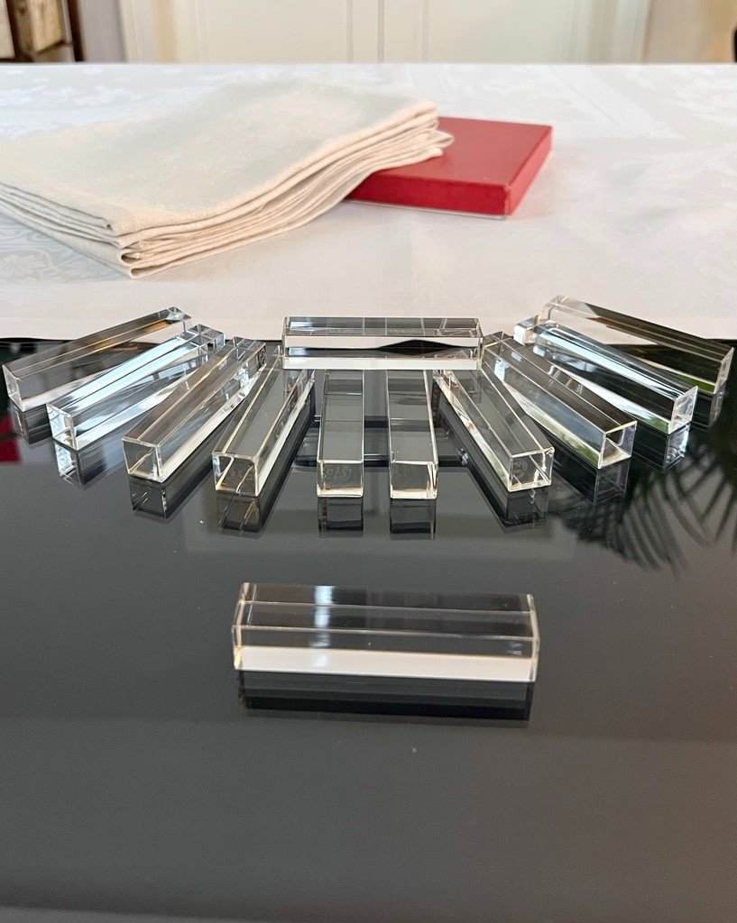 Coffret De 12 Porte-couteaux En Cristal Baccarat-photo-4