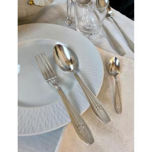 Silver Plated Cutlery - Art Deco Cutlery Set - 38 Piece Set