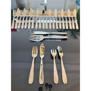 Vintage Fish Cutlery - Guy Degrenne - Stainless Steel Forks Knives