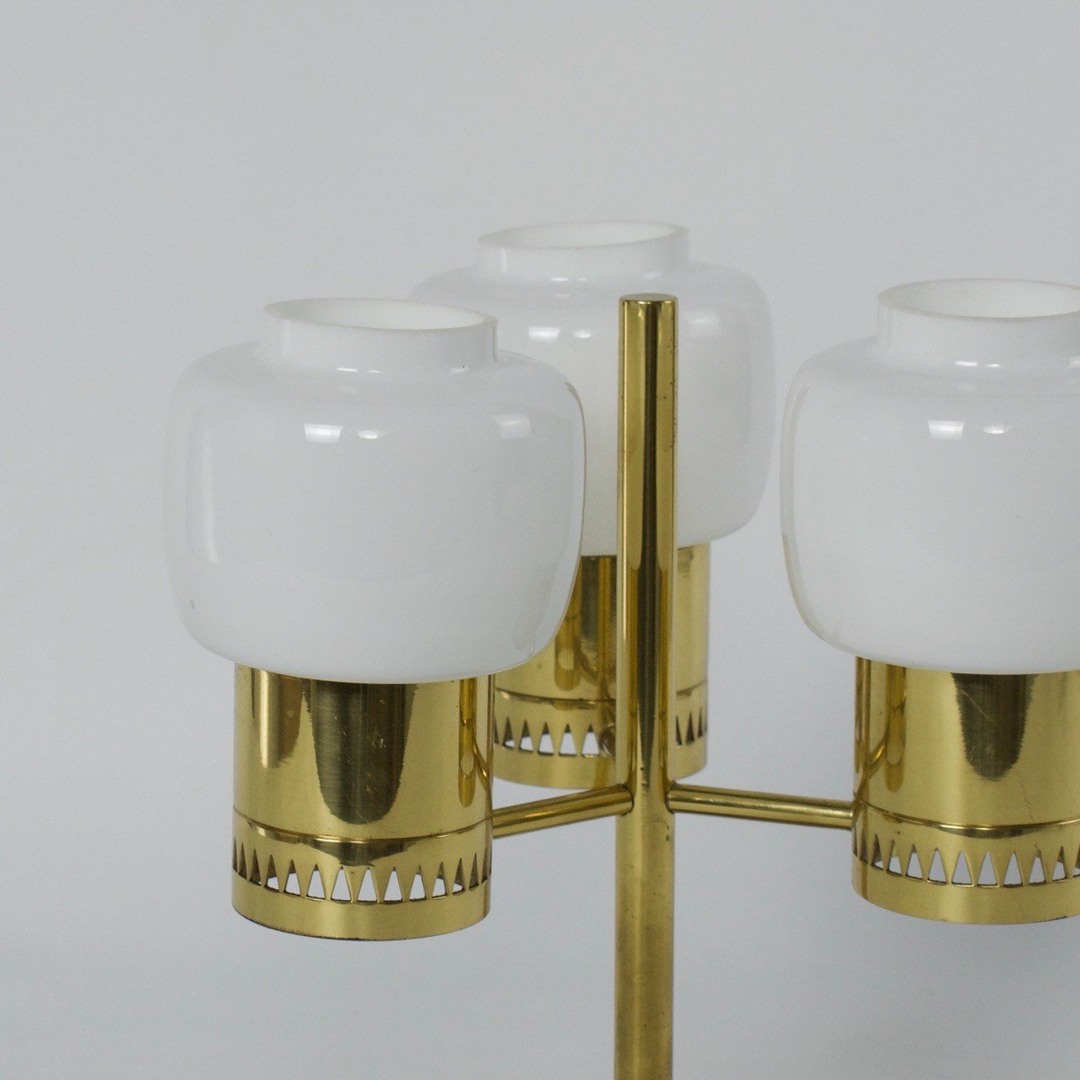 Brass And Glass Candlestick, L-67 By Hans-agne Jakobsson, Markaryd, 1960s-photo-3