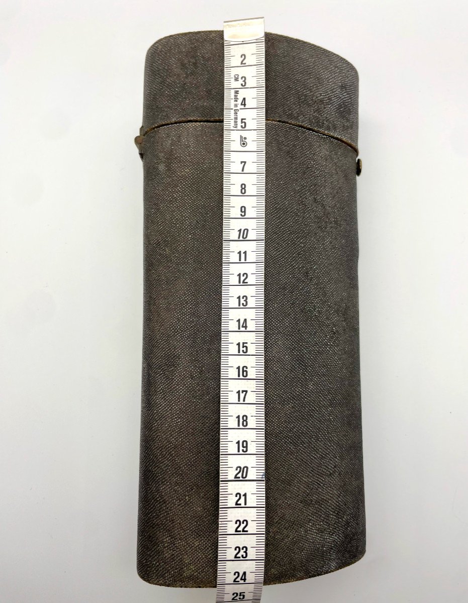 Large Case For Flasks And Tools In Gray Shagreen 18th Century-photo-6