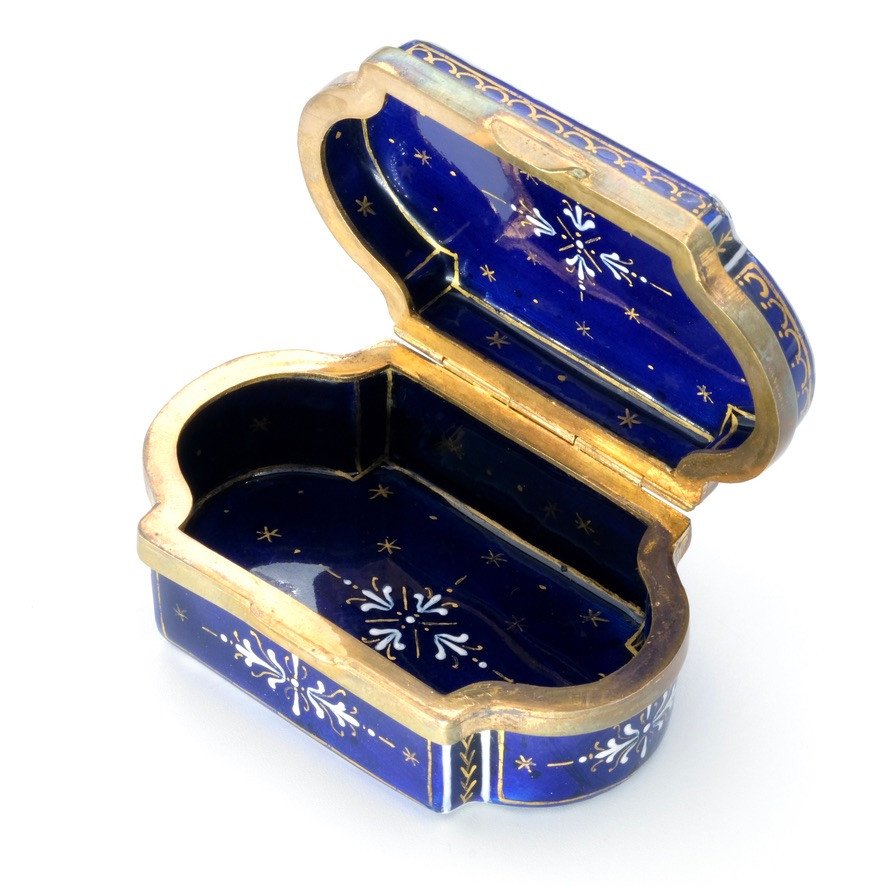 Enamel Box With Cherubs And Birds, Napoleon III-photo-2