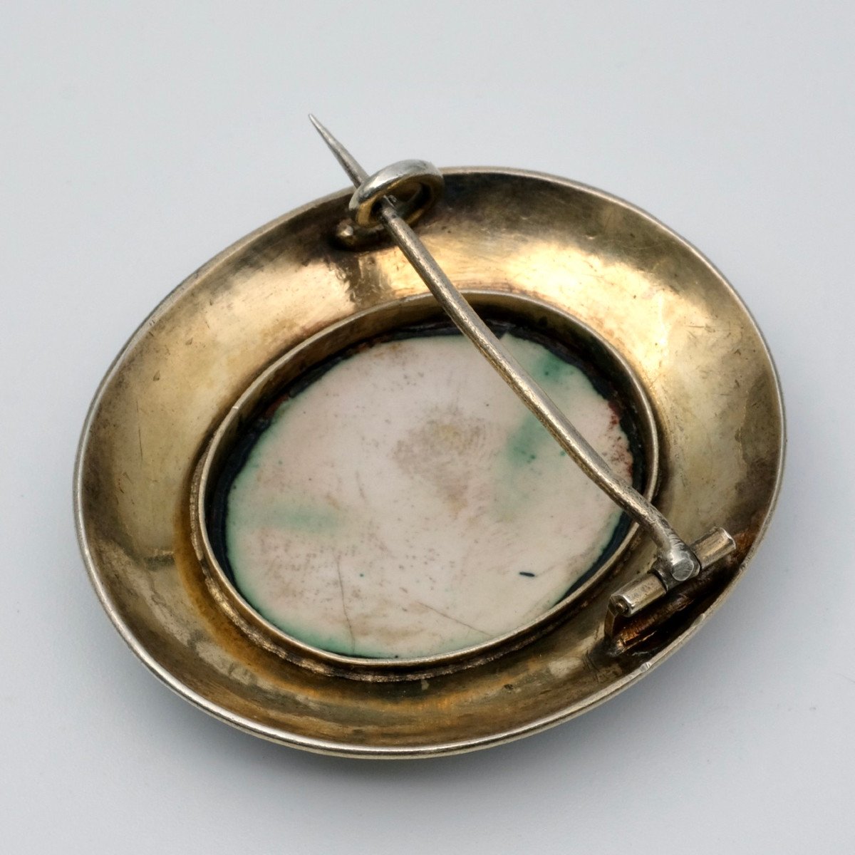 Brooch Mid 19th Century Silver-gilt And Egyptomania Enamels-photo-4