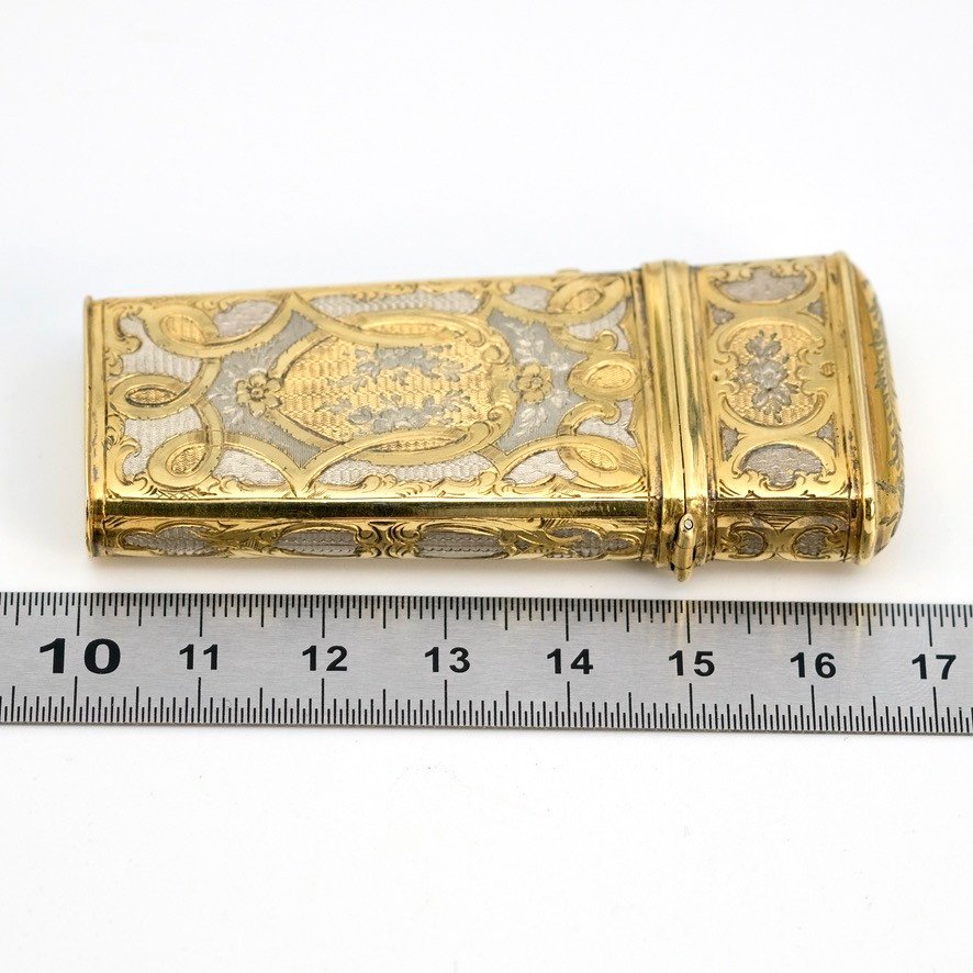 Vermeil Case With Its 4 Lancets Charrière, Vermeil Napoleon III-photo-8