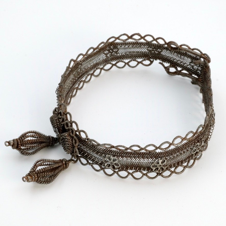 Silesian Iron Tassel Bracelet, Early 19th Century-photo-2