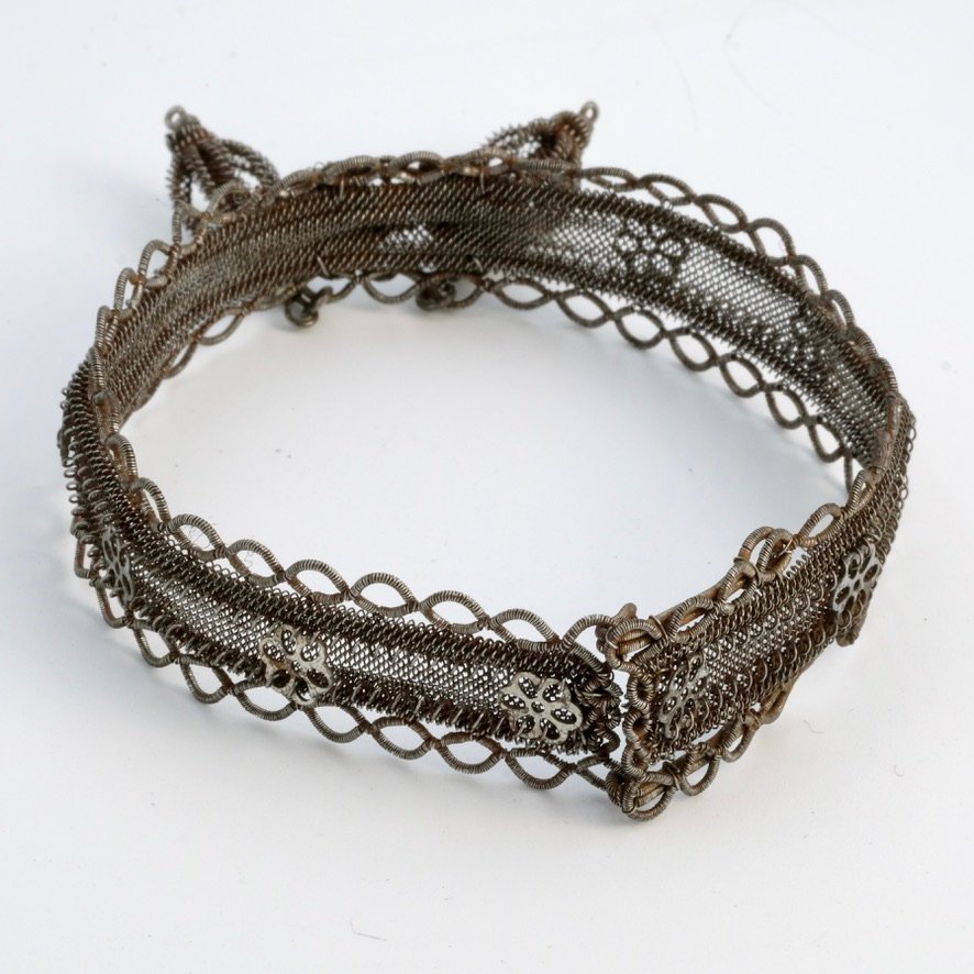 Silesian Iron Tassel Bracelet, Early 19th Century-photo-3