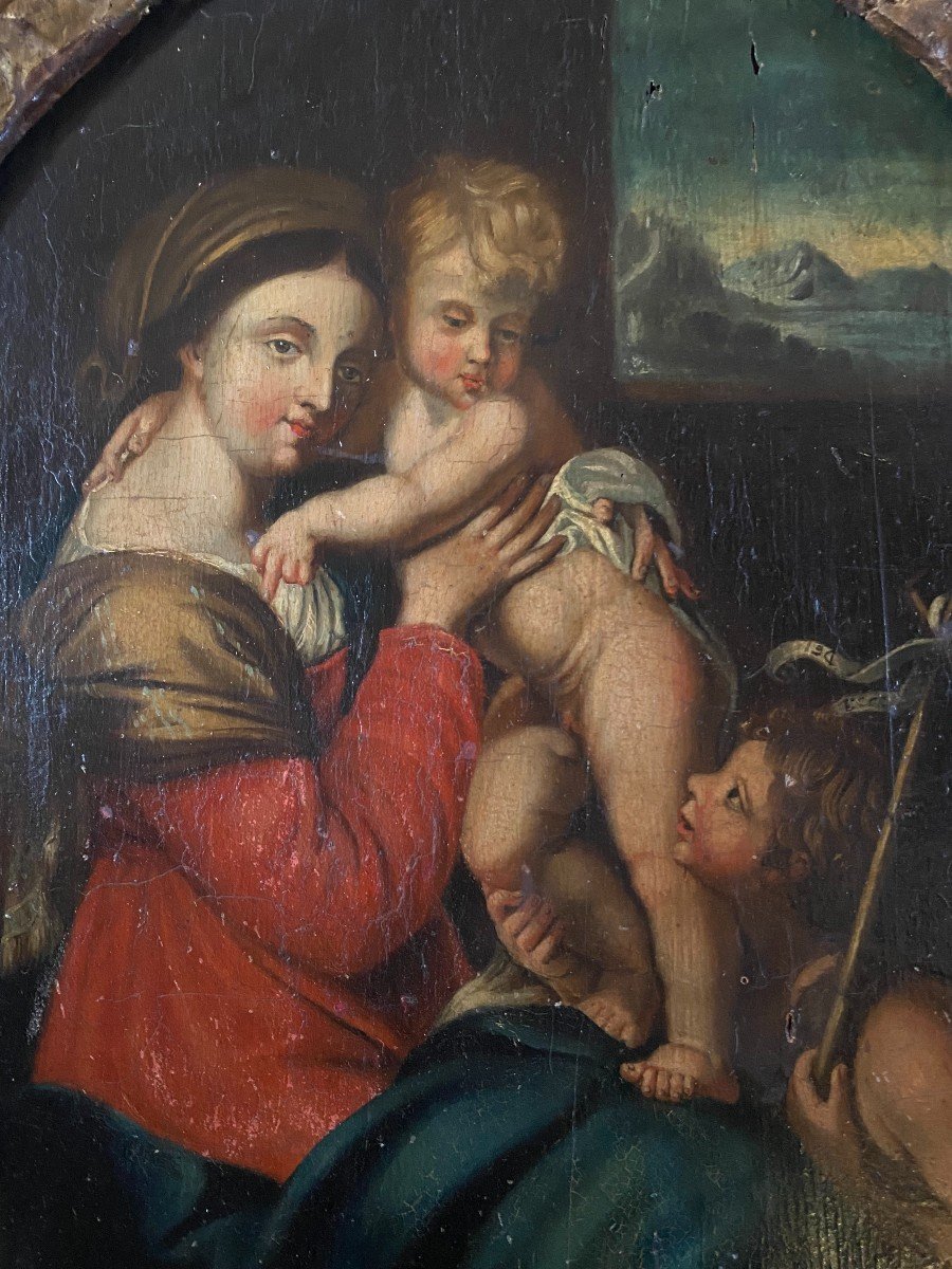 Vierge à l'Enfant, école Française Fin XVIIè Début XVIIIè Siècle-photo-6