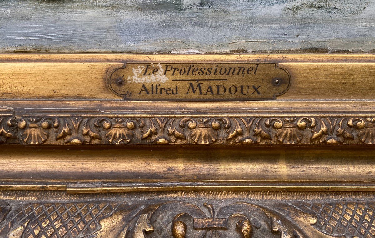 Huile sur toile:  Alfred MADOUX  XIX-XXè Le Professionnel-photo-4