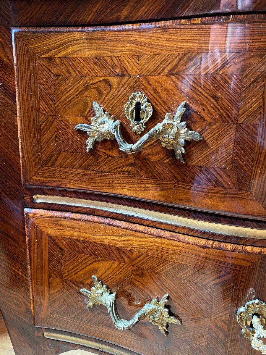 Petite Commode Louis XV En Bois De Violette XVIIIème Siècle-photo-1