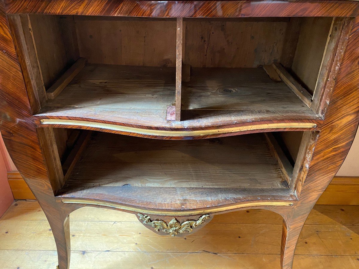 Petite Commode Louis XV En Bois De Violette XVIIIème Siècle-photo-4