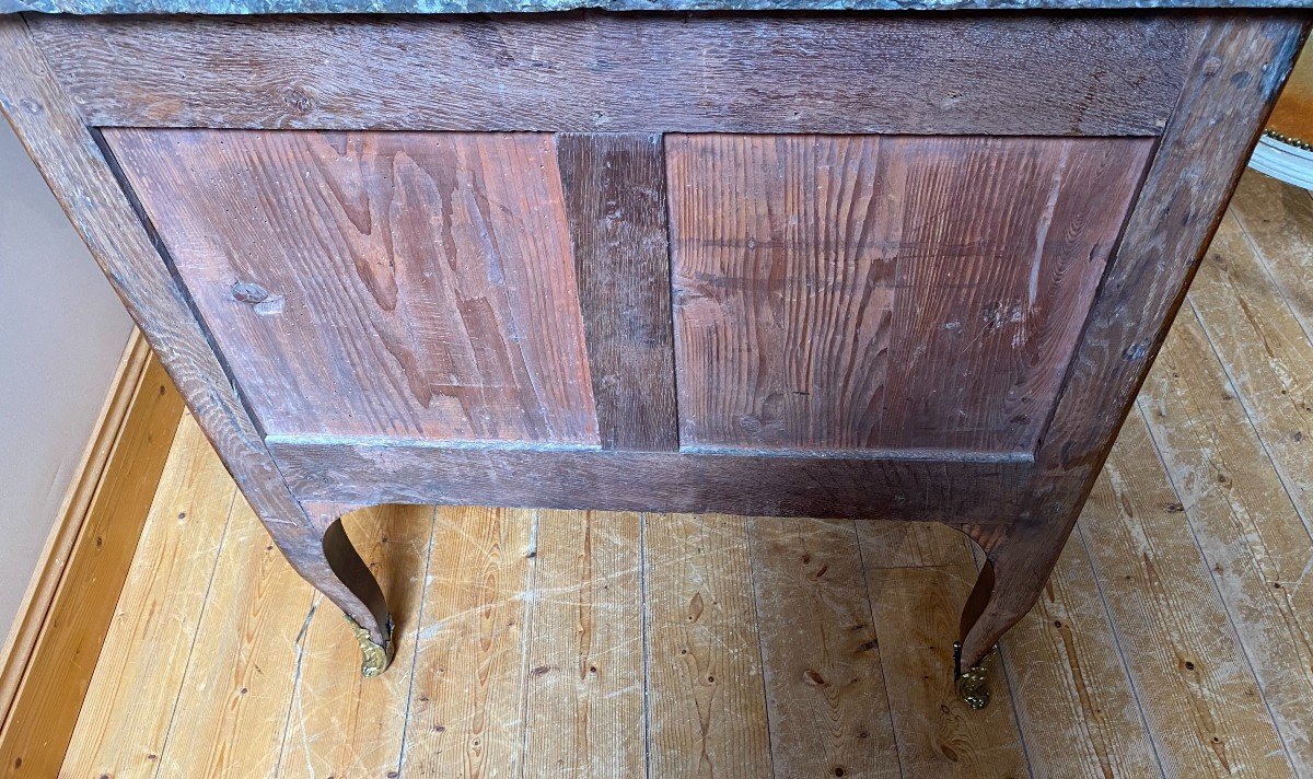 Petite Commode Louis XV En Bois De Violette XVIIIème Siècle-photo-5