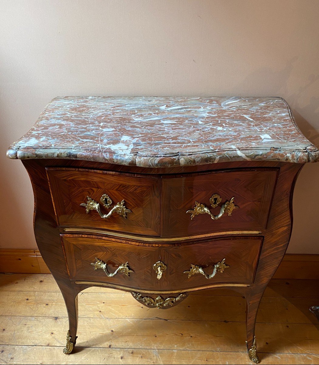 Small Louis XV Commode In Violet Wood 18th Century-photo-7