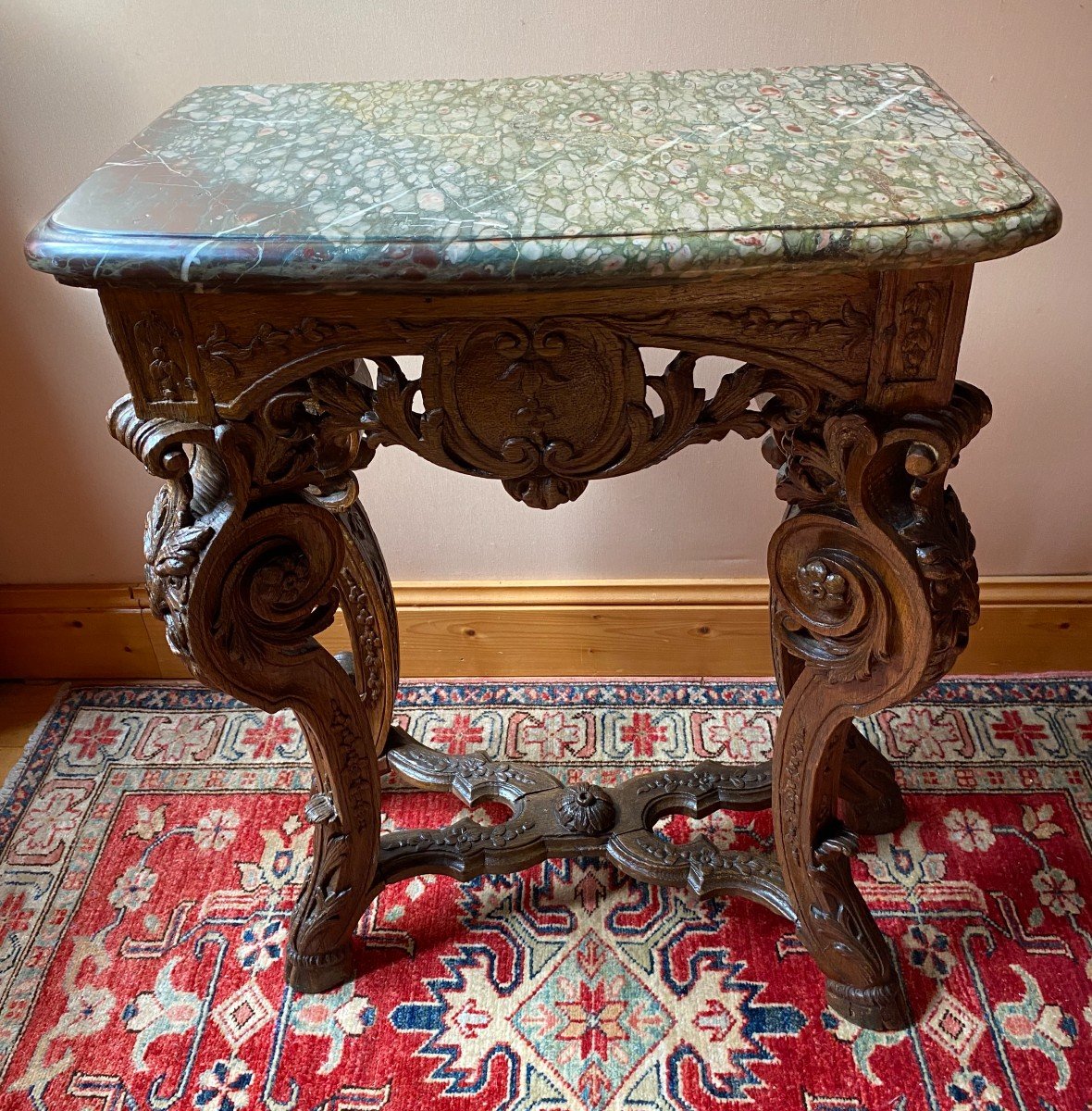 Petite Console Louis XIV En Chêne, Fin XVIIème Début XVIIIème Siècle-photo-2